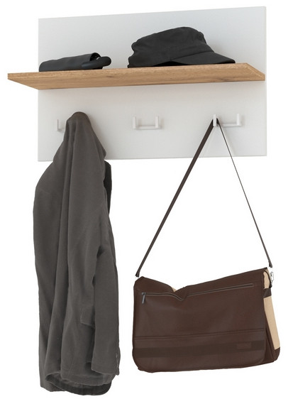 Октава 15.14.01 Вешалка, серый графит/дуб крафт золотой