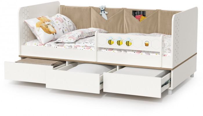 Эйп 11.40 Кровать, белый/дуб белый