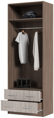 ГАРМОНИЯ ШК 603 М шкаф 2х створчатый (0,8х2,2х0,5) шимо темный/шимо светлый