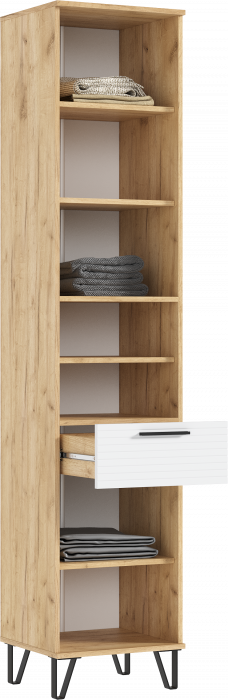 Флэш Прихожая, вариант №1, Браш вайт/Дуб крафт