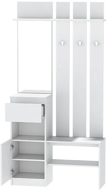 Кэт-1 Вешалка 1, Белый/Белый