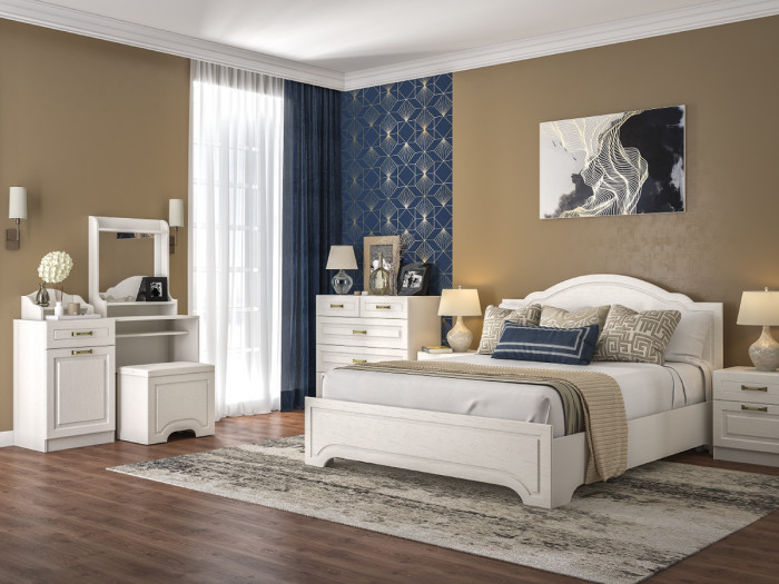 Ливерпуль Стол туалетный 12.46, ясень ваниль/белый