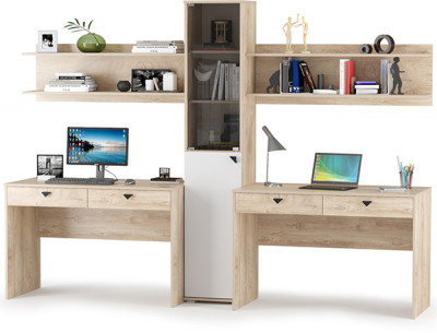 КР100 Бостон № 06, цвет дуб эндгрейн элегантный/, 12.69+09.132+13.155+12.69+09.132, ШхГхВ 269х57,2х194,4 см., универс. сборка