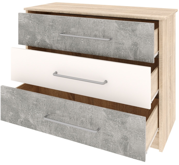 Модульная подростковая спальня Колибри-Лофт, Дуб сонома/Ателье светлое