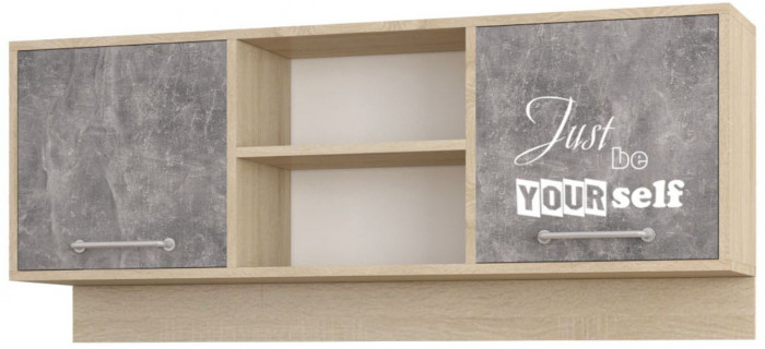 Модульная подростковая спальня Колибри-Лофт, Дуб сонома/Ателье светлое