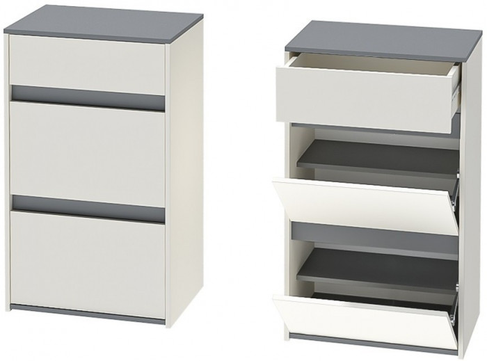 Иннэс 12 Тумба 1 (Графит / Миндаль)