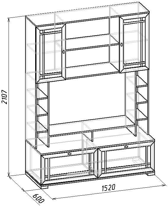 Шкаф МЦН Sherlock 1, орех