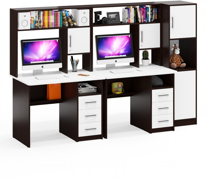 С-МД-СК9 Компоновка № 04, венге/белый шагрень