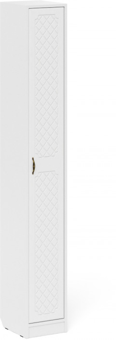 Прихожая П-6 Компоновка № 25, цвет белая шагрень/фасады МДФ белое дерево фрезеровка ромб, ШхГхВ 150х50х210 см., универсальная сборка