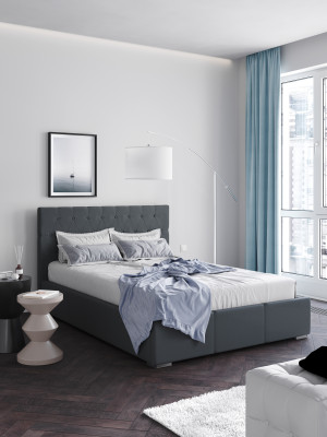 Октавия Кровать интерьерная 120 серый ромб, ПМ