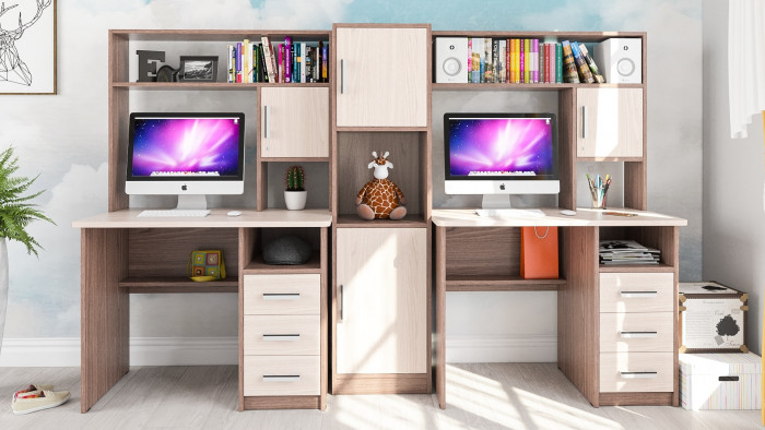 С-МД-СК9 Компоновка № 04, ясень шимо светлый/ясень шимо тёмный