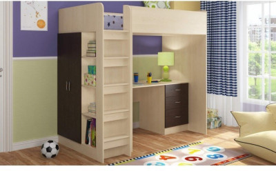 Детская кровать-чердак Теремок-3