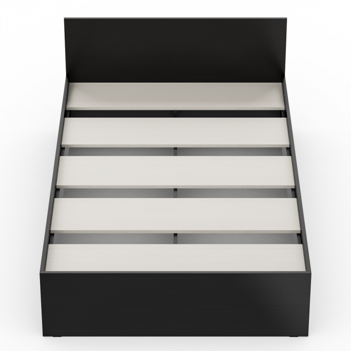 Стандарт Кровать 1200, цвет венге, ШхГхВ 123,5х203,5х70 см., сп.м. 1200х2000 мм., без матраса, основание есть