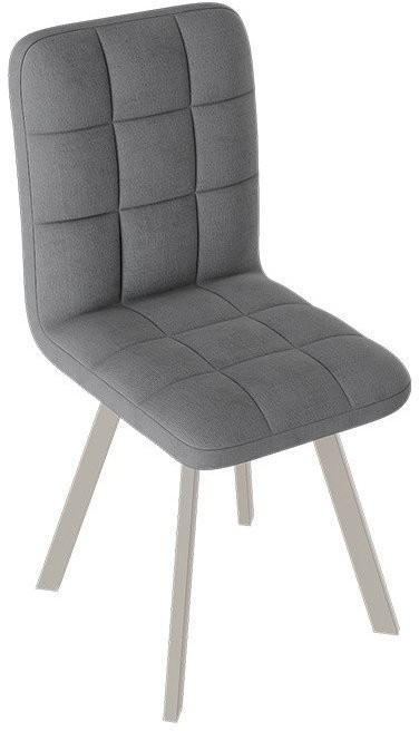 Франк ДП 2-17 Стул (паук) (Белый матовый/Микровелюр Серый)