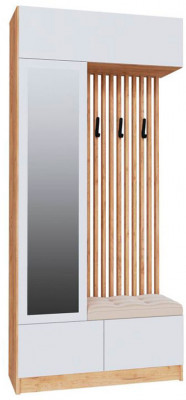 Прихожая Руэлла Центральная секция дуб крафт золотой/белый