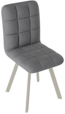 Франк ДП 2-17 Стул (паук) (Черный матовый/Микровелюр Серый)