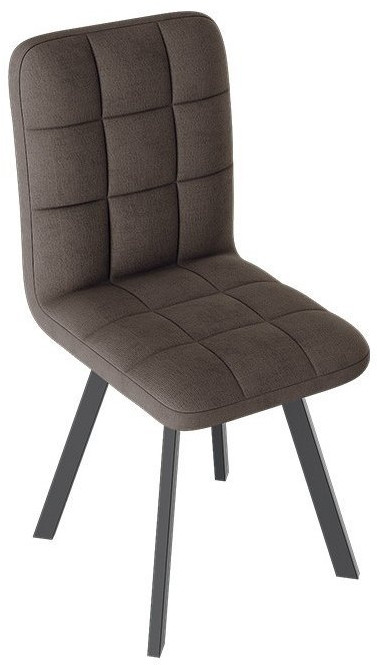 Франк ДП 2-17 Стул (паук) (Черный матовый/Микровелюр Серый)