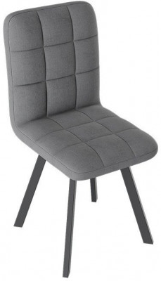 Франк ДП 2-17 Стул (паук) (Черный матовый/Микровелюр Серый)