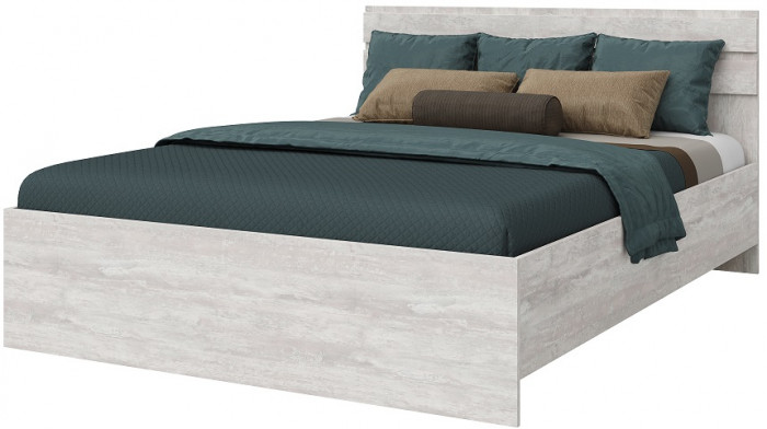 Кровать двуспальная 160х200 с щитовым основанием "Лондон" - Ледяное дерево