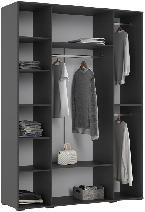 Норд Композиция Шкафов (прямые + угловые), Графит/Изумрудный