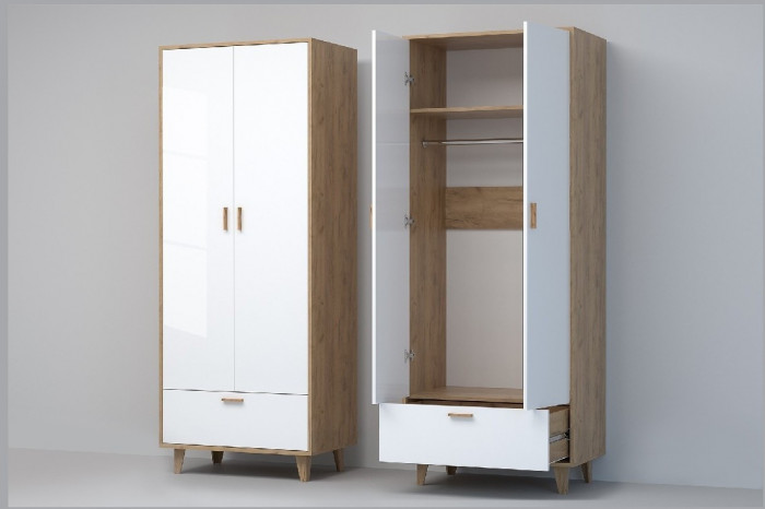 Эго Шкаф ШК-1 НГ (Камень Темный/Бетон Светлый)