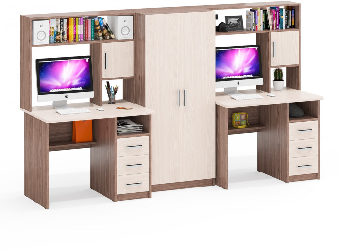 С-МД-СК9 Компоновка № 05, ясень шимо светлый/ясень шимо тёмный