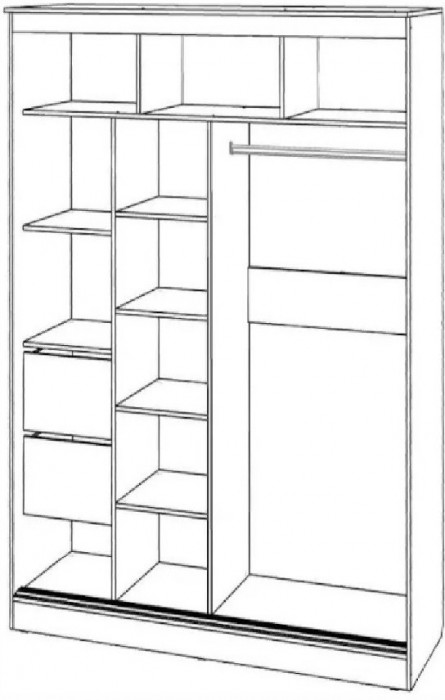 Шкаф-купе Элегант 1500 (Дуб Сонома)