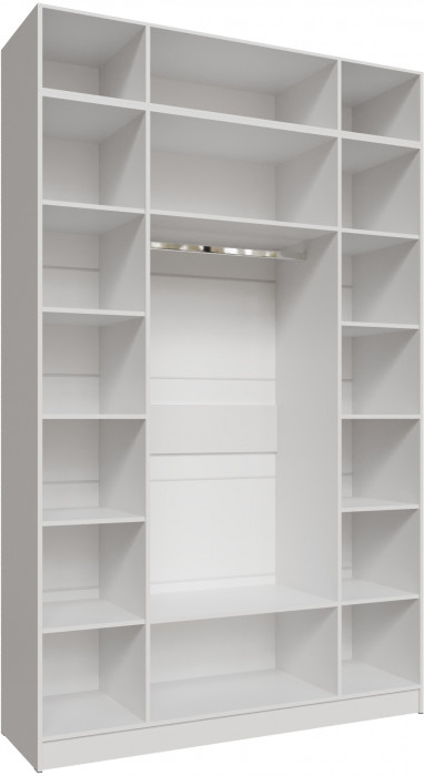 Шкаф 1,6 с антресолью Мадрид, Белый/Ателье светлое