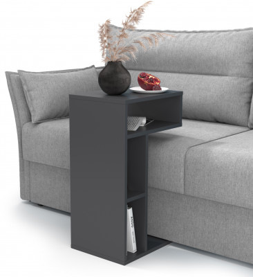 Эйр Гостиная 12.114 Стол журнально-приставной, цвет серый графит, ШхГхВ 67х30х40 см.(журнальный)/40х30х67 см.(приставной)