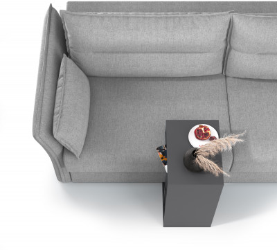 Эйр Гостиная 12.114 Стол журнально-приставной, цвет серый графит, ШхГхВ 67х30х40 см.(журнальный)/40х30х67 см.(приставной)