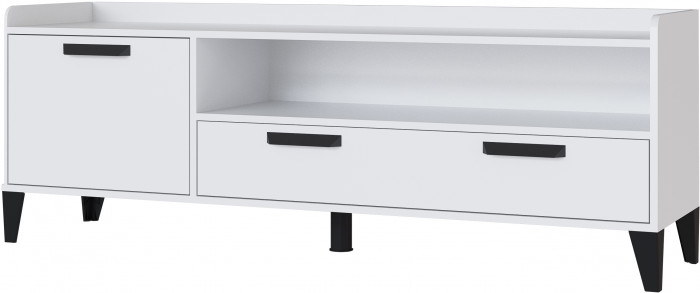 Тумба ТВ Парус-8, Дуб крафт серый/Графит