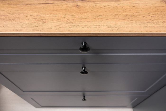 Остин Прихожая 28, серый графит/дуб крафт золотой