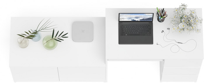 Мори Стол компьютерный МС-6 правый + Тумба МА900.1, цвет белый, ШхГхВ 180,4х50,4х76,6 см., выдвижные ящики справа, НЕ универсальная сборка