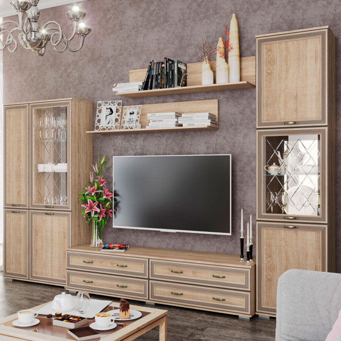 "Ливорно" Полка навесная ЛН-1 дуб сонома