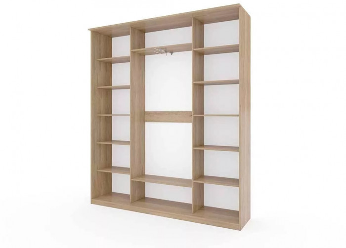 Шкаф купе Модерн 2076х450 3-х дверный 3-х секционный фотопечать №3 ясень