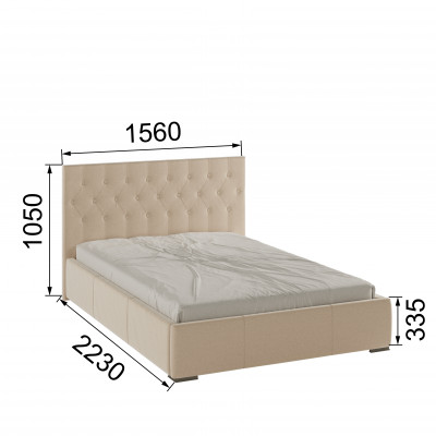 Октавия Кровать интерьерная 140 бежевый ромб, ортопед