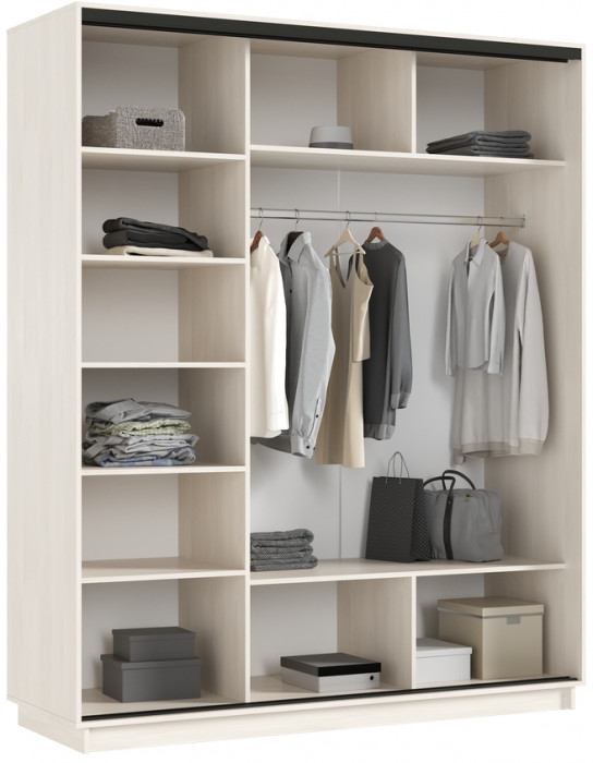 Шкаф-купе 1800 Тринити NEW с зеркалом, Сандал светлый