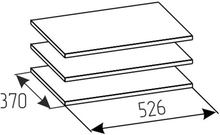 Полки Crown 19, Графит, Дуб золотистый