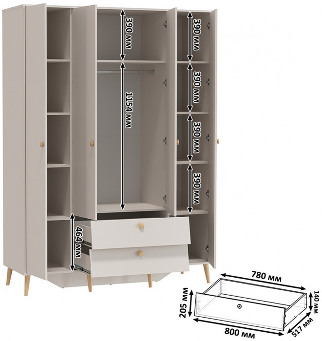 Афина Спальня 10-1200, цвет кашемир серый, сп.м. 1200х2000 мм., б/м, основание есть - фанера