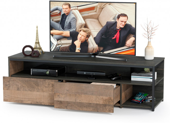 Трувор 13.70 Тумба под ТВ, цвет дуб гранж песочный/интра, ШхГхВ 149,8х45,4х44,6 см., универсальная сборка