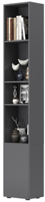 Эйр Гостиная 16.323 Шкаф торцевой, цвет серый графит, ШхГхВ 26,9х38,1х219,5 см., универсальная сборка