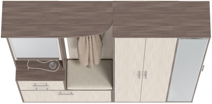 Прихожая Домино 5, бодега тёмный/бодега светлый