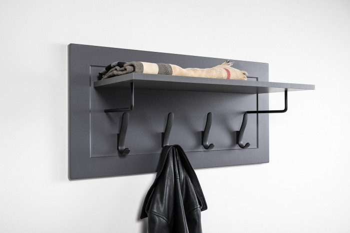 Остин Прихожая 13, цвет серый графит/дуб крафт золотой, ШхГхВ 119,7х54,3х229,6 см., универсальная сборка