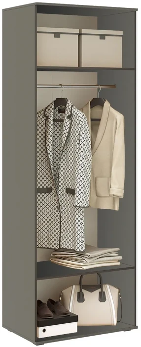 Прямая композиция шкафов Норд, Графит/Графит софт