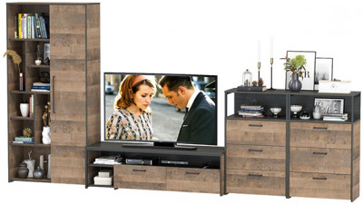 Трувор Гостиная 104, дуб гранж песочный/интра