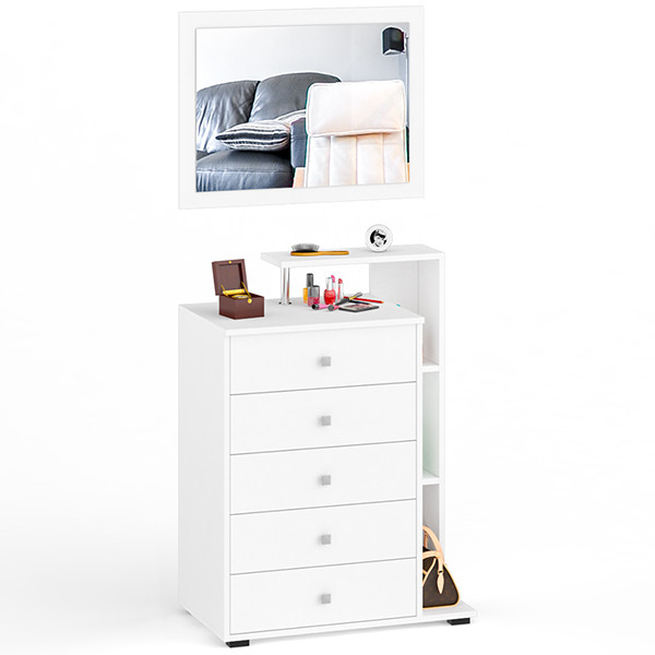 Камелия Комод + Зеркало, белый