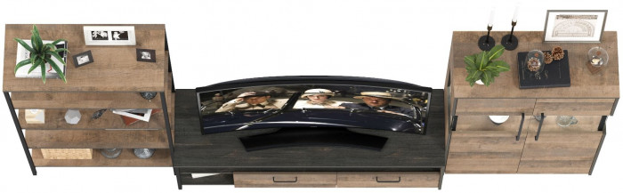 Трувор Гостиная 056, дуб гранж песочный/интра