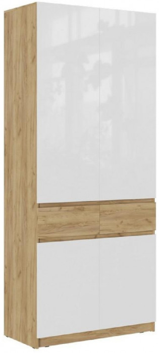 Модульная прихожая Роджина, композиция 2 (Графит, Дуб Крафт Золотой)