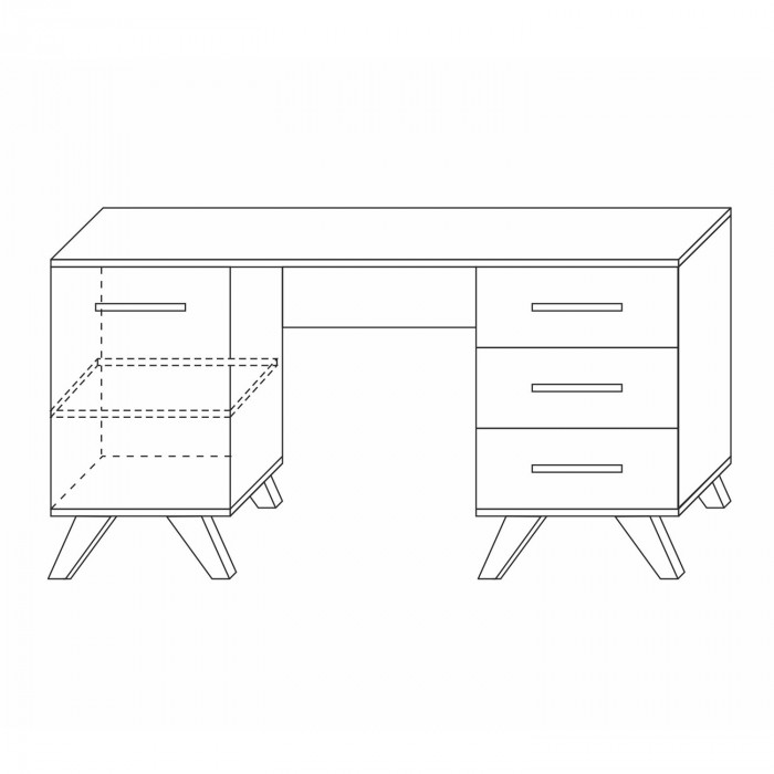 Стол письменный 1400 Вега Скандинавия