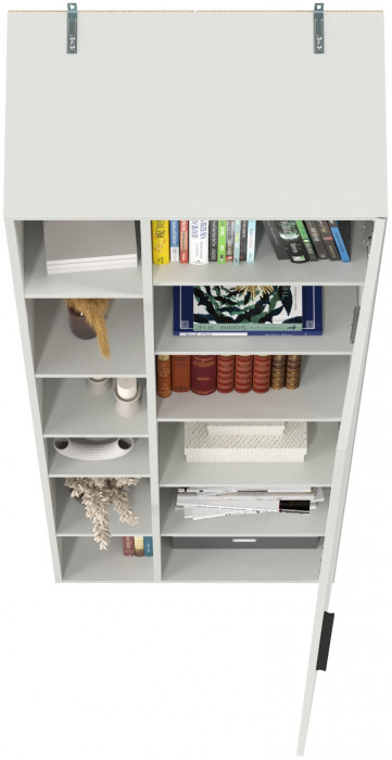 Эйр Гостиная 16.324.02 Шкаф, цвет белый шагрень, ШхГхВ 62х38,1х219,5 см., универсальная сборка